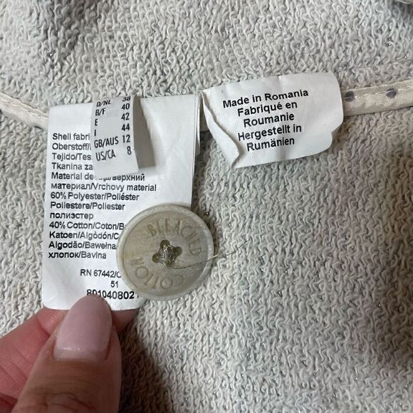 Steilmann Grey Silver Sparkle Cotton Blend Blazer Jacket Size 8 Medium - Picture 6 of 11